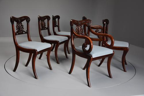 Superb set of twelve Regency dining chairs