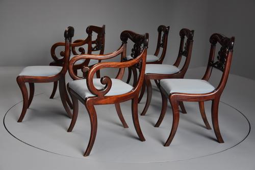 Superb set of twelve Regency dining chairs