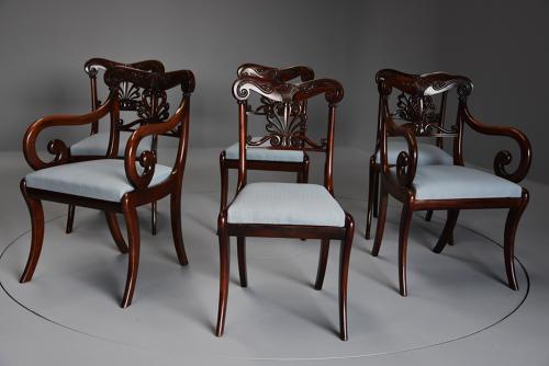 Superb set of twelve Regency dining chairs