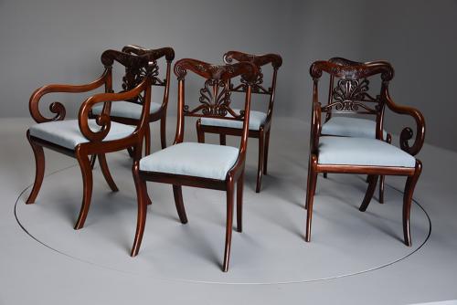 Superb set of twelve Regency dining chairs