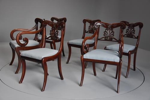 Superb set of twelve Regency dining chairs