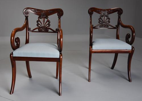 Superb set of twelve Regency dining chairs