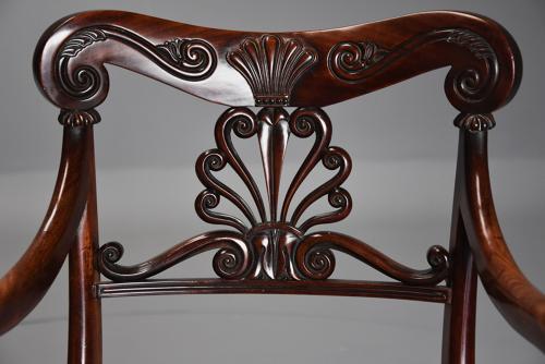 Superb set of twelve Regency dining chairs