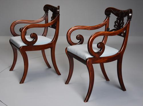 Superb set of twelve Regency dining chairs