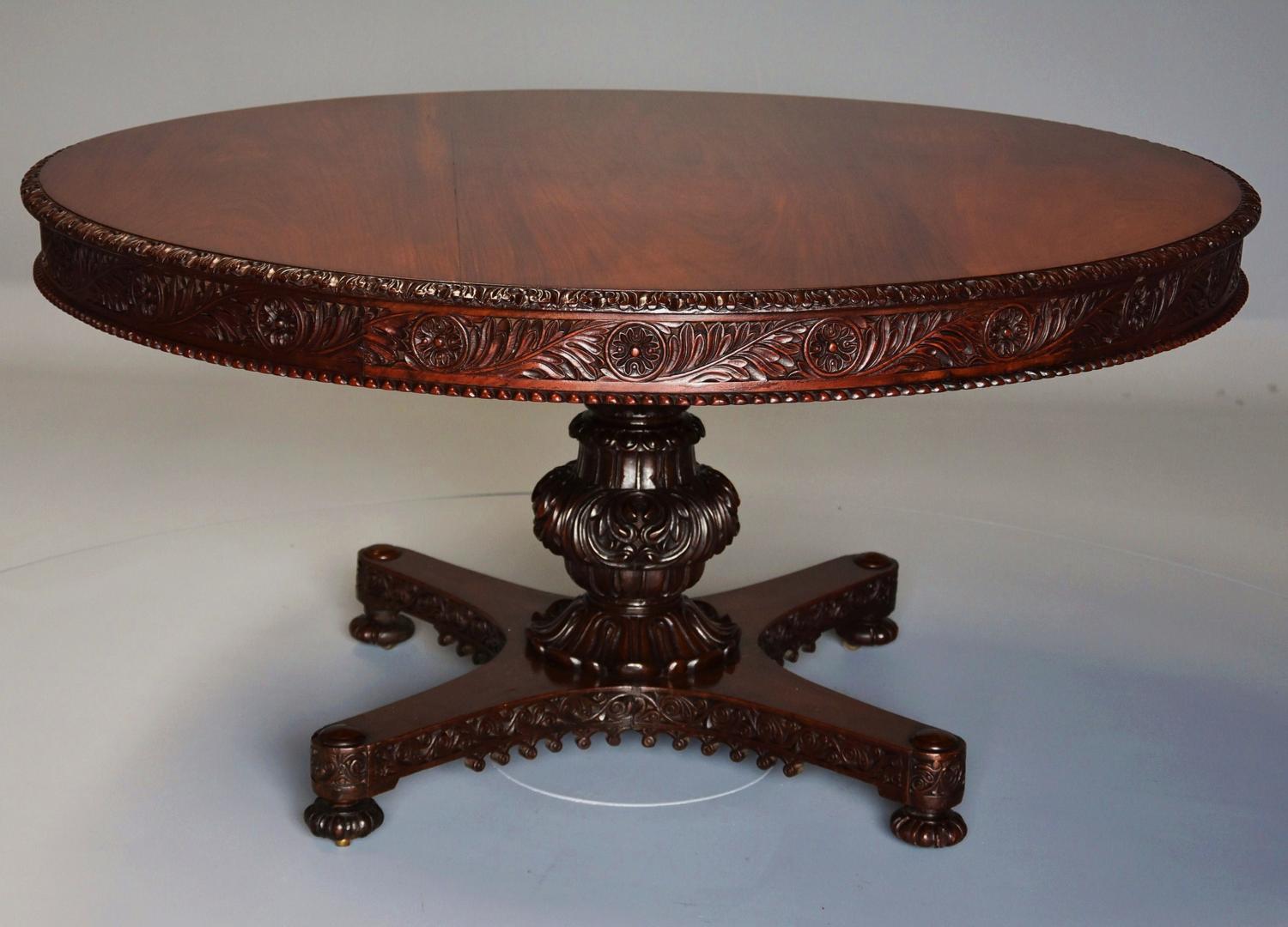 Large 19thc Anglo Indian padouk centre table