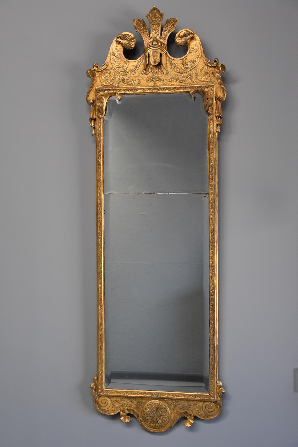 Large & rare George I giltwood pier mirror