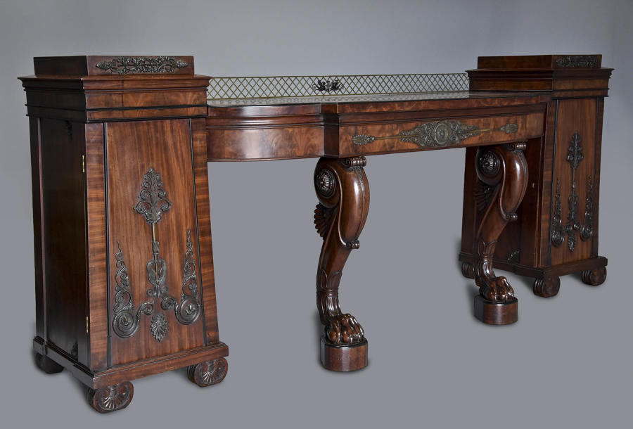 A superb Regency mahogany pedestal sideboard with excellent patina
