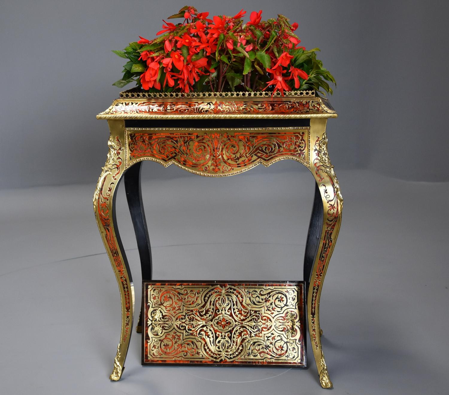 French 19th century Napoleon III boulle marquetry jardiniere table
