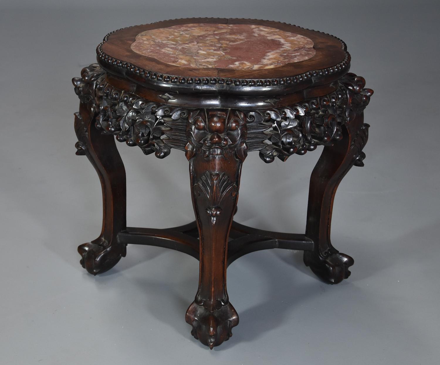 Late 19th century Chinese low table or pot stand