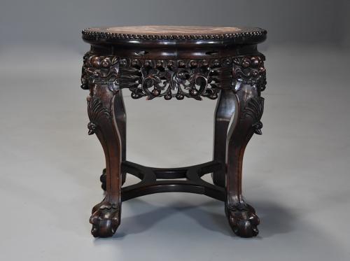 Late 19th century Chinese low table or pot stand