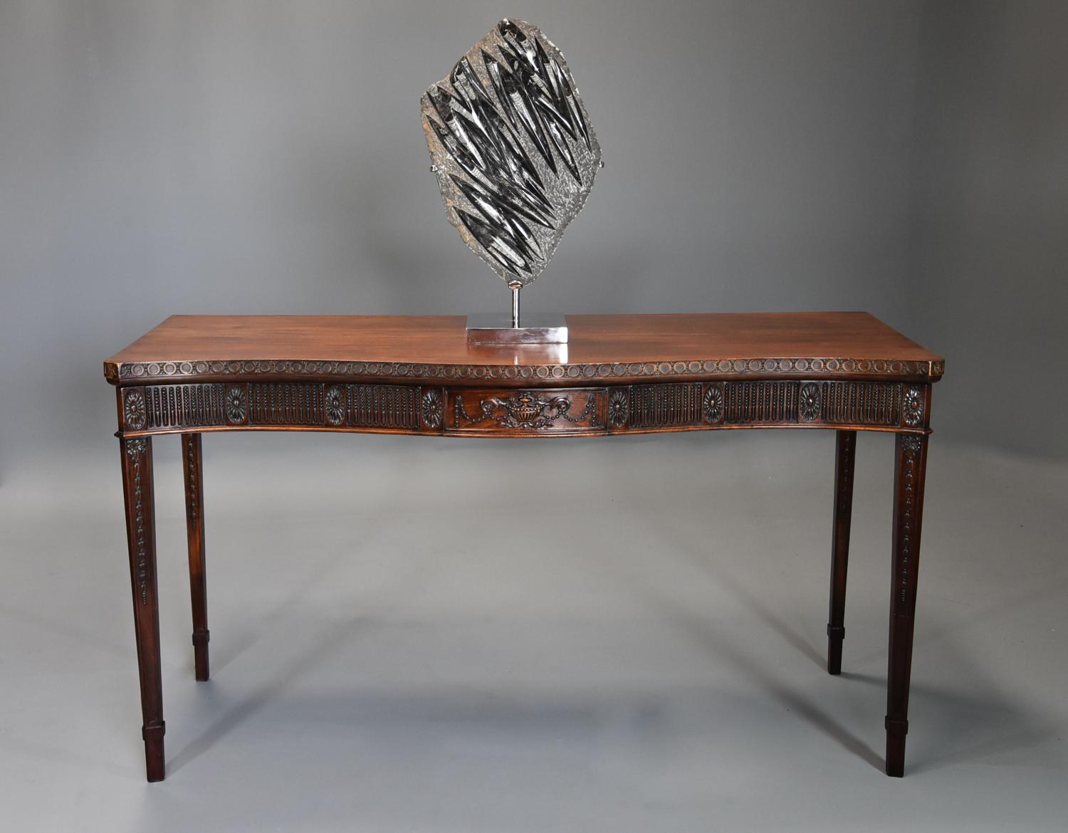 Late 19th century mahogany serving table in the Adam style