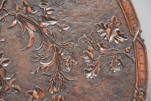 Late 19thc Black Forest carved linden wood centre table