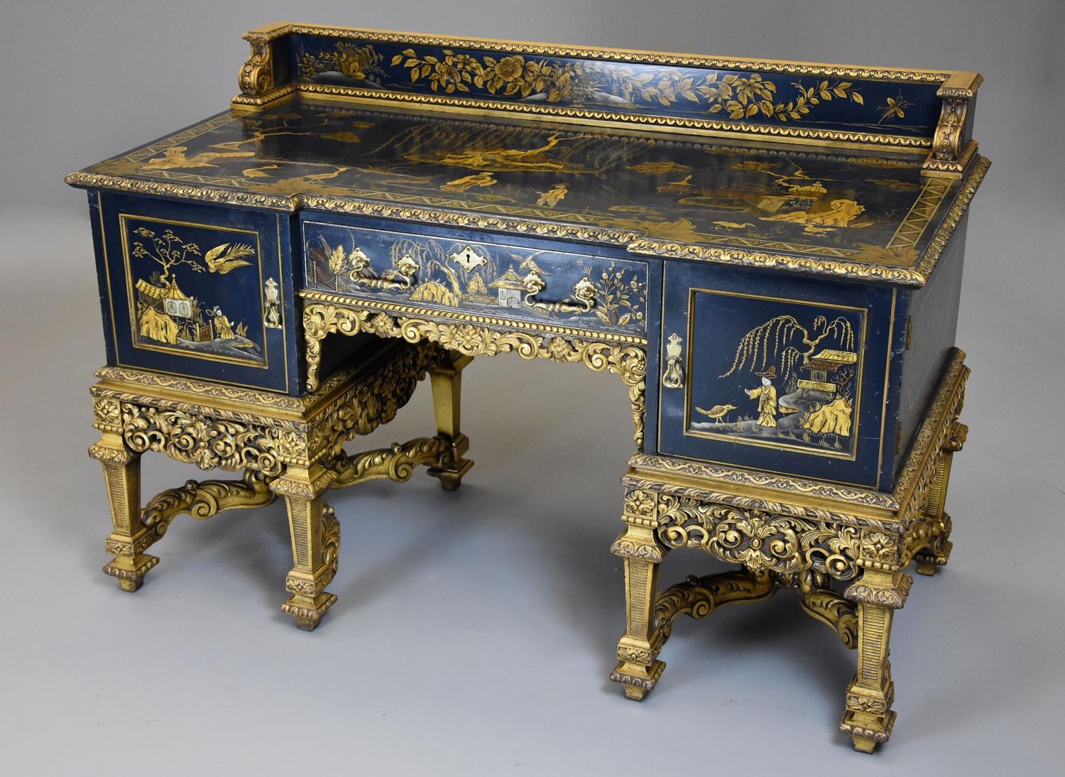 Superb highly decorative Charles II style Chinoiserie dressing table