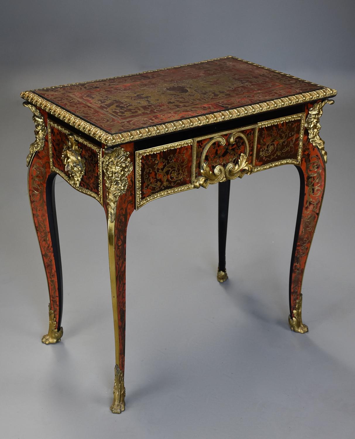Superb English 19thc ‘Boulle’ centre table in the French style
