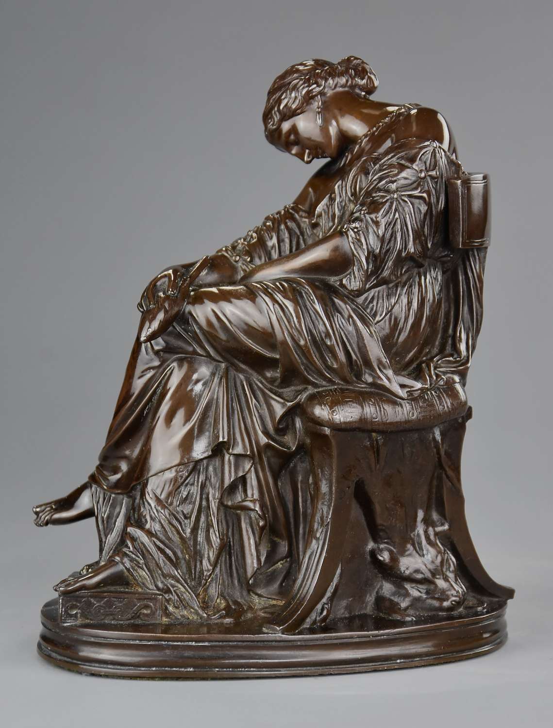 Fine quality French bronze sculpture of ‘Penelope’ by Cavelier