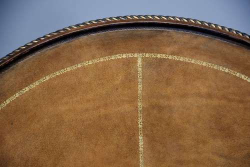 Fine quality 18th century Rococo style mahogany leather top tripod table
