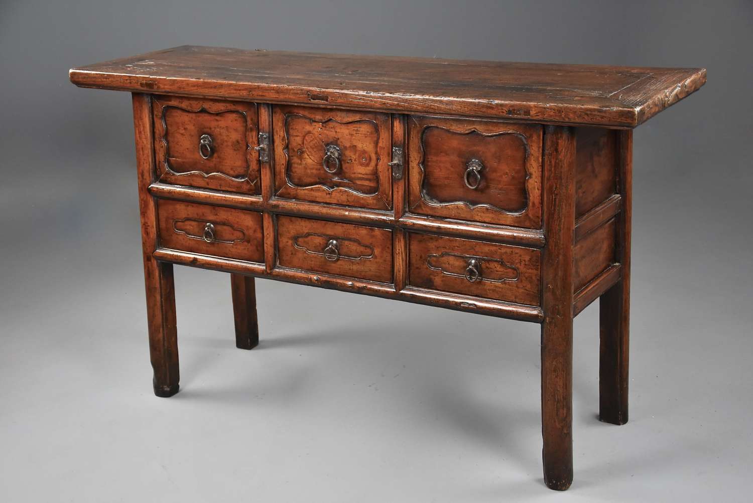 19th century Chinese elm dresser or sideboard of fine patina