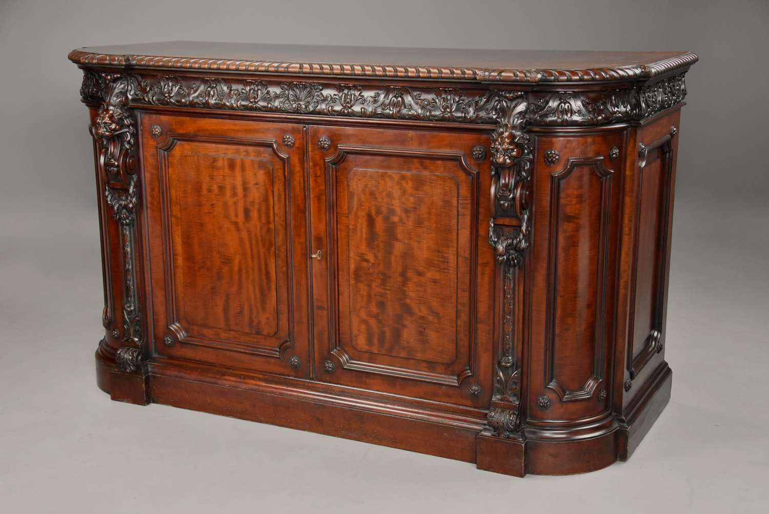 Holland & Sons Exhibition quality Renaissance style mahogany cabinet
