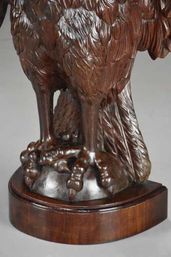 Exceptional large 18thc carved walnut eagle table or eagle carving