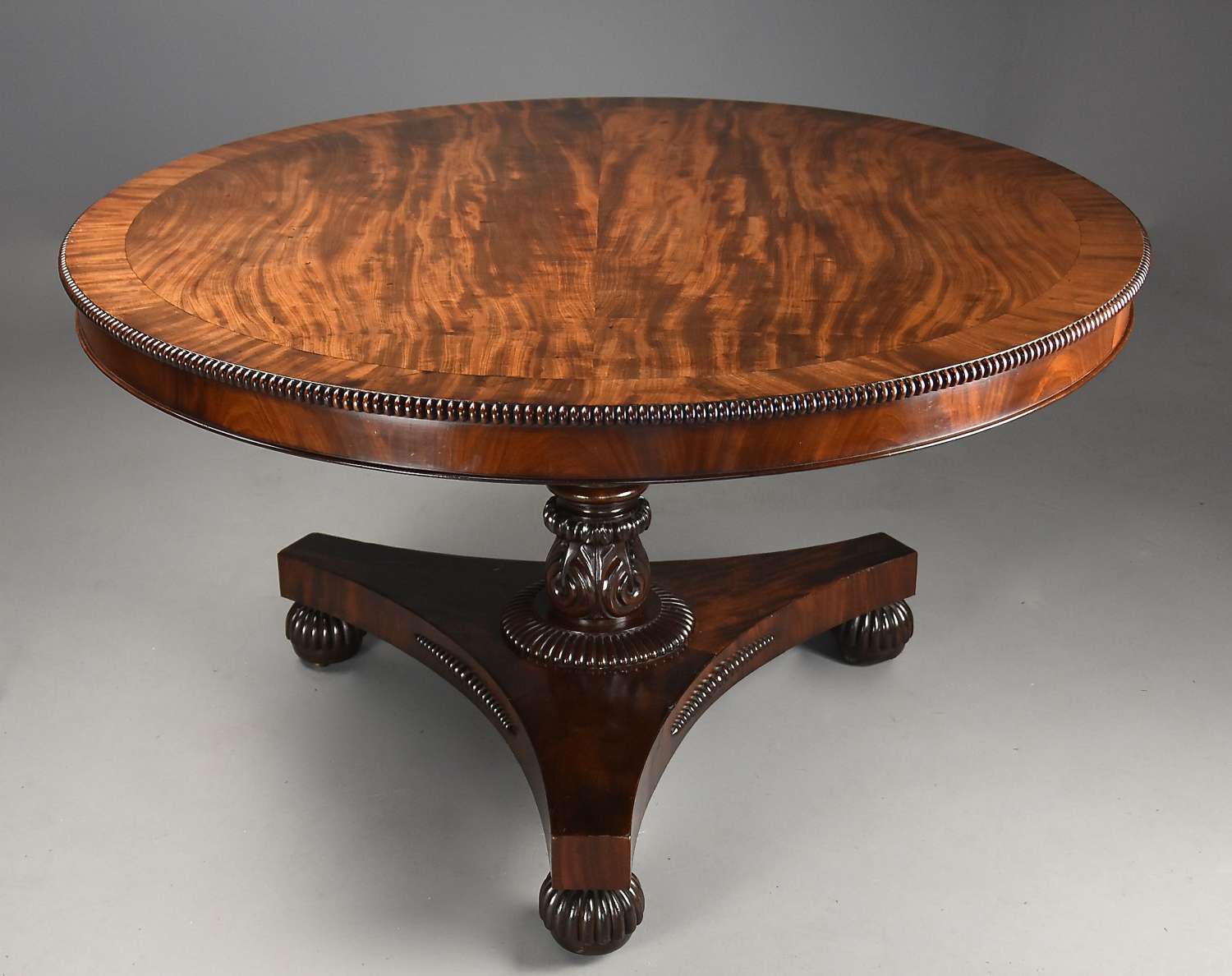 William IVth mahogany breakfast tilt table with fine patina