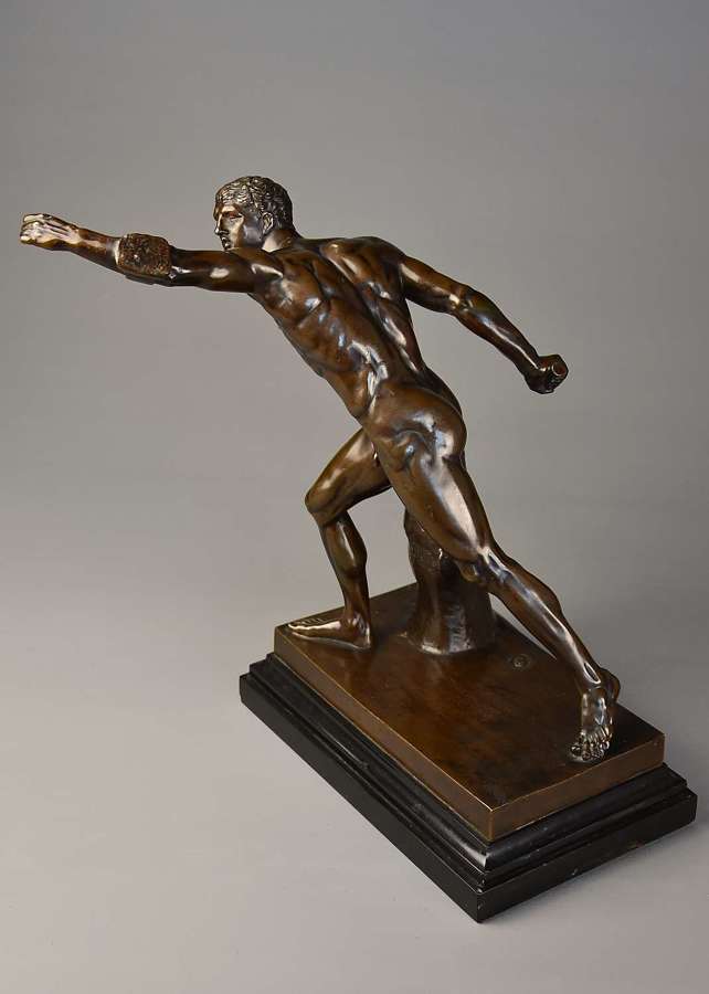 Fine quality 19thc French Grand Tour bronze 'Borghese Gladiator'