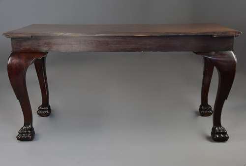 Late 19thc Edwards & Roberts mahogany side table of bold proportions