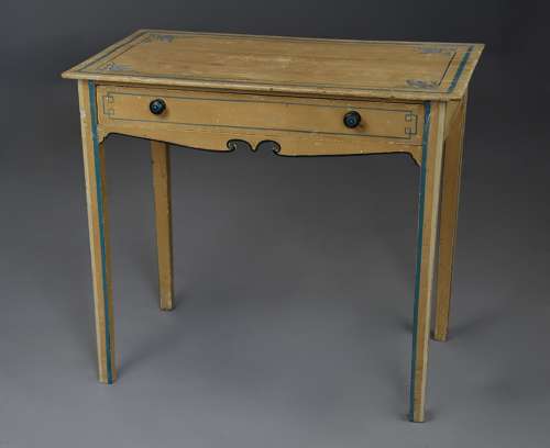Rare early 19th century pine side table with original paintwork
