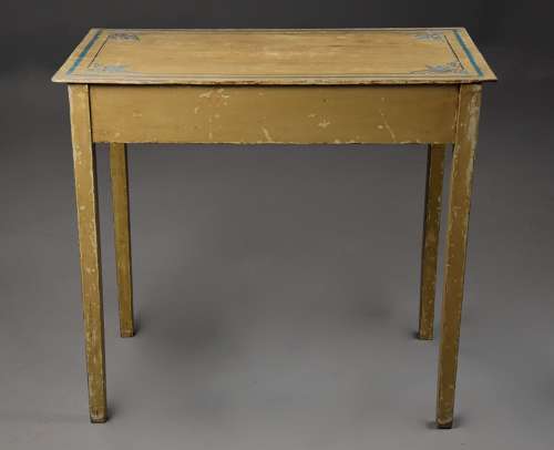 Rare early 19th century pine side table with original paintwork