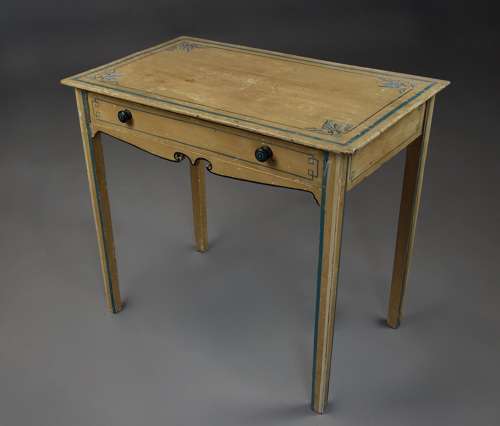 Rare early 19th century pine side table with original paintwork