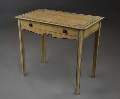 Rare early 19th century pine side table with original paintwork