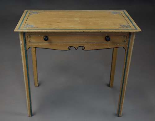 Rare early 19th century pine side table with original paintwork
