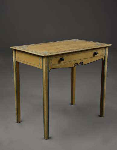 Rare early 19th century pine side table with original paintwork