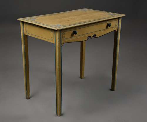 Rare early 19th century pine side table with original paintwork