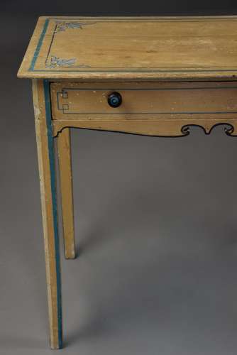 Rare early 19th century pine side table with original paintwork