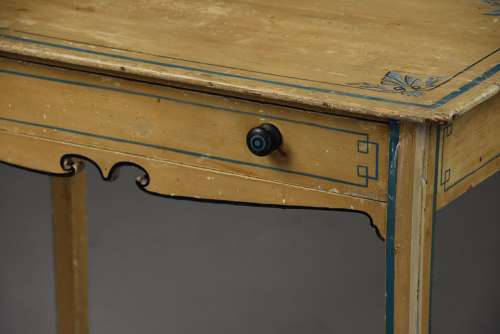 Rare early 19th century pine side table with original paintwork