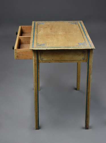 Rare early 19th century pine side table with original paintwork