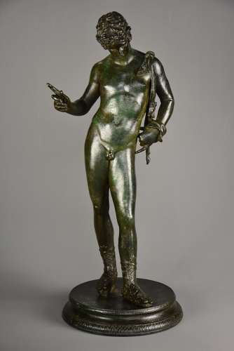 Large Grand Tour Neapolitan bronze of Narcissus or Bacchus