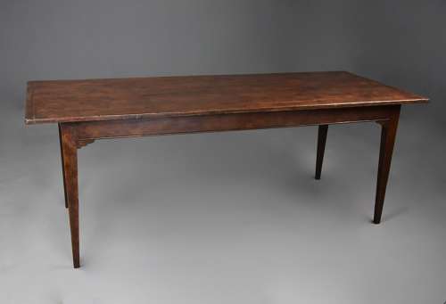 Large late 19thc Arts & Crafts oak farmhouse table of good patina