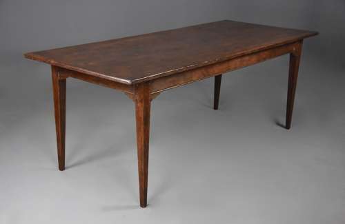 Large late 19thc Arts & Crafts oak farmhouse table of good patina
