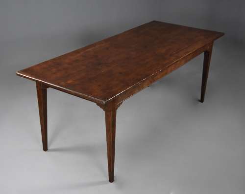 Large late 19thc Arts & Crafts oak farmhouse table of good patina
