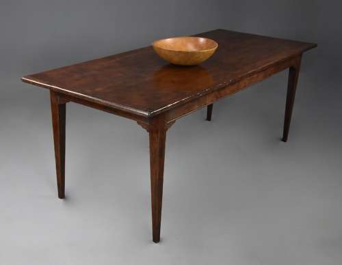 Large late 19thc Arts & Crafts oak farmhouse table of good patina