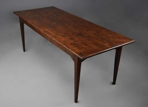 Large late 19thc Arts & Crafts oak farmhouse table of good patina