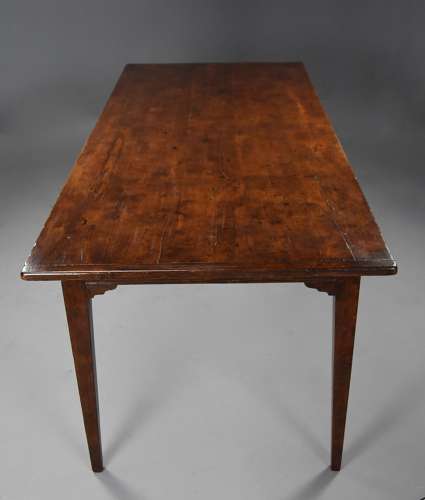 Large late 19thc Arts & Crafts oak farmhouse table of good patina