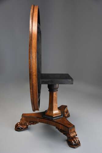 Fine quality 19th century William IV rosewood tilt top breakfast table