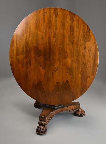 Fine quality 19th century William IV rosewood tilt top breakfast table