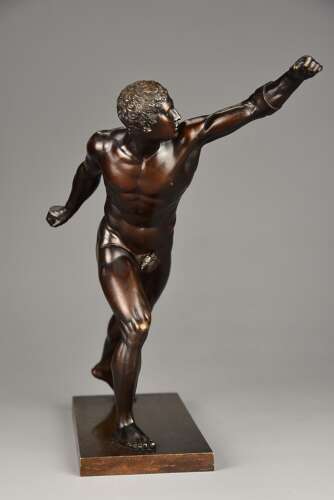 Fine quality late 19th century French Grand Tour bronze figure of the ‘Borghese Gladiator’