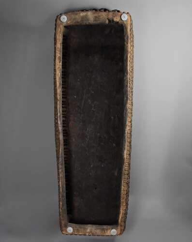 19thc hand carved hardwood African Bamileke ceremonial bed (or coffee table)