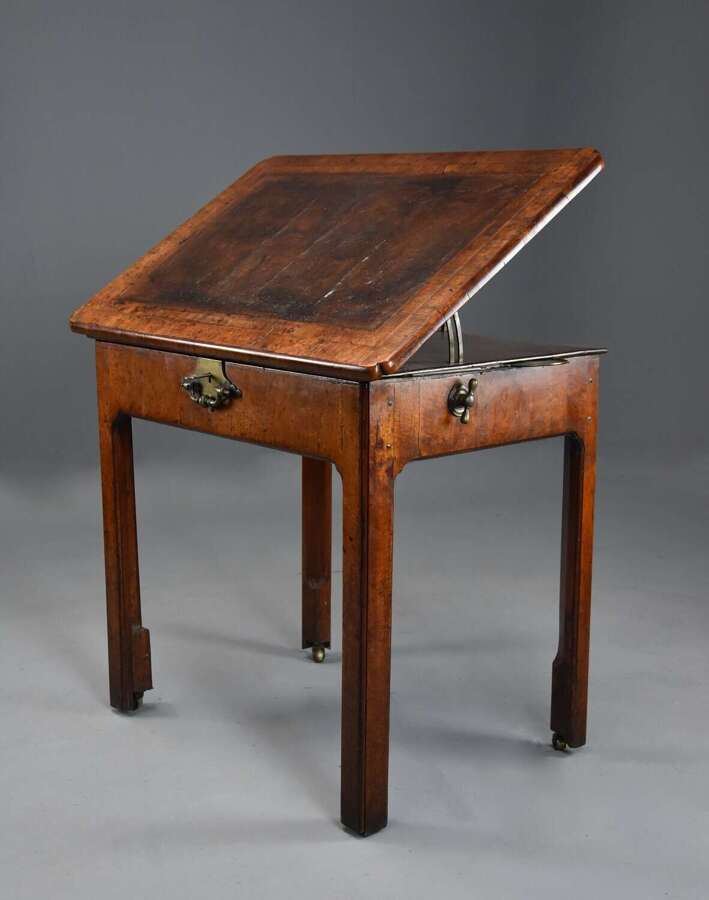 Rare example of an early 18th century English walnut Architect&rsquo;s table of superb patina